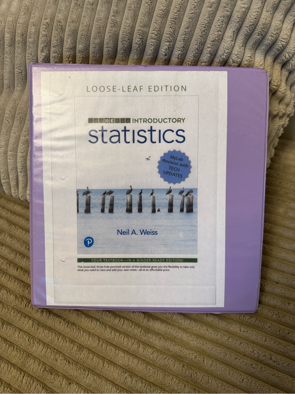 Introductory Statistics, My Lab Revision 10th Edition Looseleaf Textbook